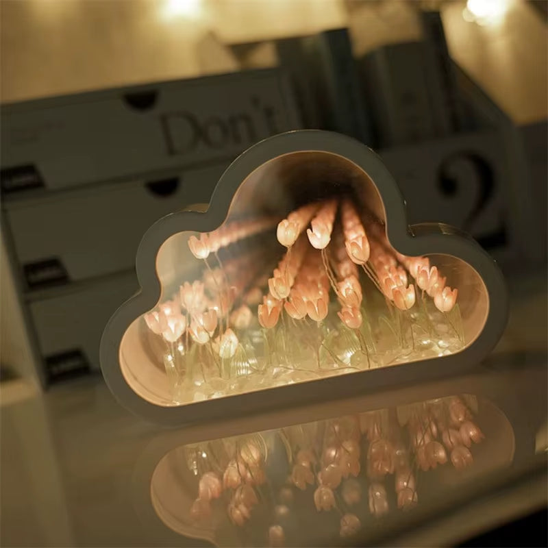 Handmade Tulip Night Lamp – Ambient Floral Light for Gifting & Decor